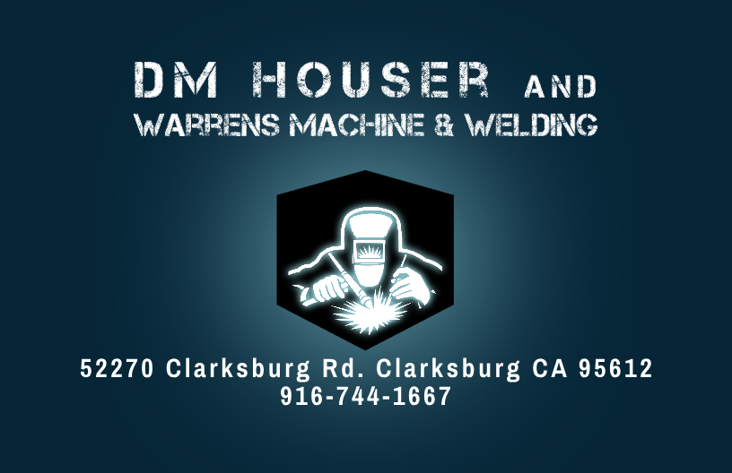 DM Houser Machine & Welding sign for Ag Booster